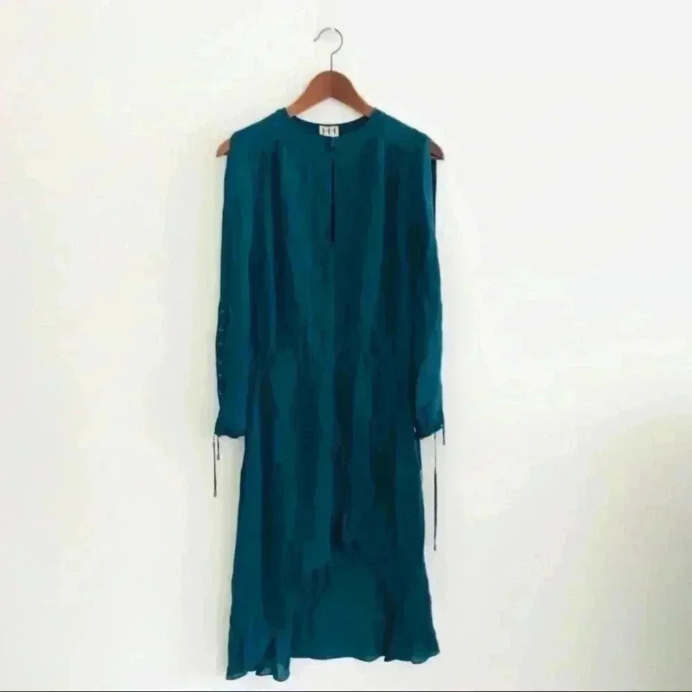 Haute Hippie 100% Silk Long Sleeve Dress Sz S - Picture 3 of 8